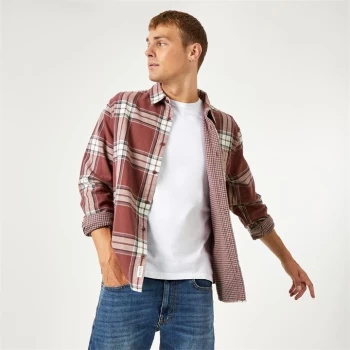 Jack Wills Double Faced Flannel Check Shirt - Damson Check