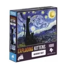 Exploding Kittens - Mrowwwy Night 1000 Piece Puzzle