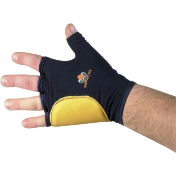 503-20 Anti-impact Palm-side Coated Black/Yellow Fingerless Gloves - Small