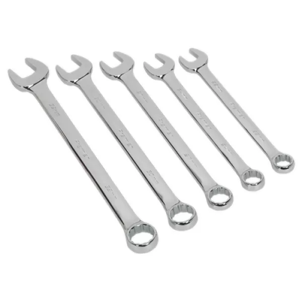 Genuine SEALEY AK6329 Combination Spanner Set 5pc Jumbo Metric