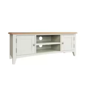 Kettle Interiors Two Tone Oak & White Large TV Unit