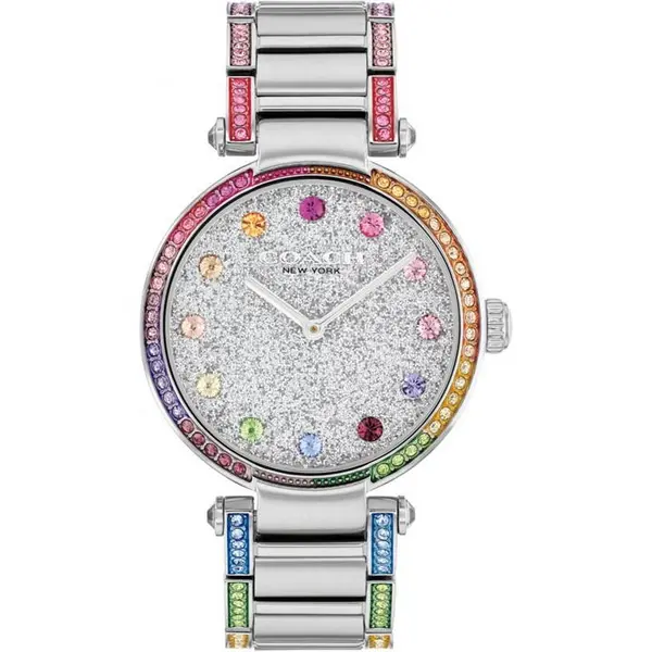 Coach Coach Ladies Cary Rainbow Crystal Bracelet Watch - Silver One Size