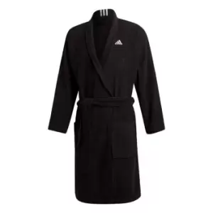 adidas Cotton Dressing Gown Unisex - Black