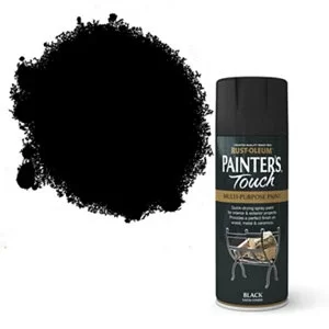 Rust-Oleum Painter's Touch Black Satin Spray Paint 400ml