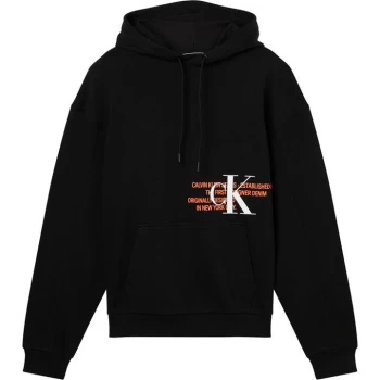 Calvin Klein Jeans Urban Graphic Logo Hoodie - Black BEH