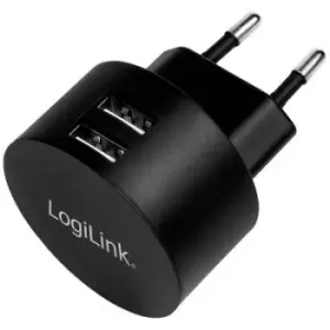 LogiLink LogiLink PA0218 USB charger Indoors, Mains socket Max. output current 2100 mA 2 x USB-A