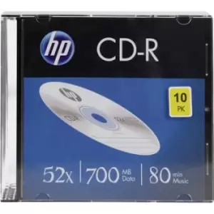 HP CRE00085 Blank CD-R 700 MB 10 pc(s) Slim case