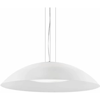 Ideal Lux Lena - 3 Light Large Dome Ceiling Pendant White, E27