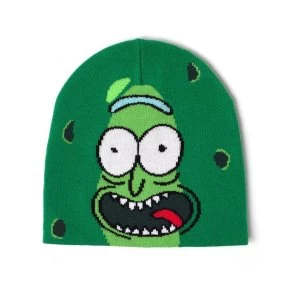 Rick And Morty - Pickle Rick Face Cuffless Beanie (Green)