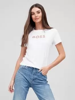 BOSS Cotton Logo T-Shirt - White Size XS Women