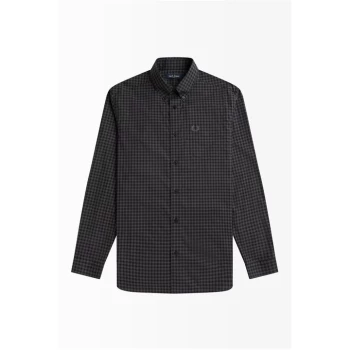 Fred Perry Gingham Shirt - Gunmetal G85