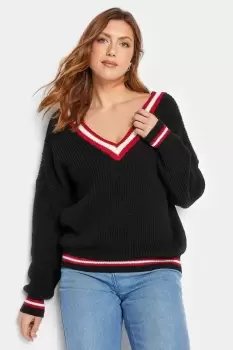 Tall V-Neck Knitted Jumper