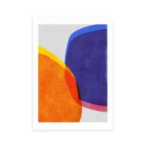 East End Prints Linger Print White/Blue/Orange