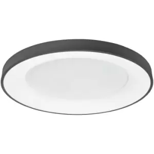 Merano - Bancroft 60cm Integrated LED Semi Flush Light Sandy Black Aluminium LED 50W 3250Lm 4000K