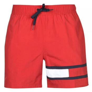 Tommy Bodywear Flag Swim Shorts - Tango Red