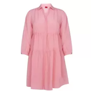 Hugo Egy Tiered Dress - Pink