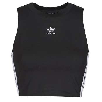 adidas CROP TANK womens Vest top in Black - Sizes UK 6,UK 8,UK 10,UK 12,UK 14,UK 16