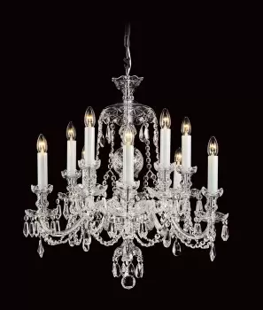 Frydek Lead Crystal 10 Arm Chandelier