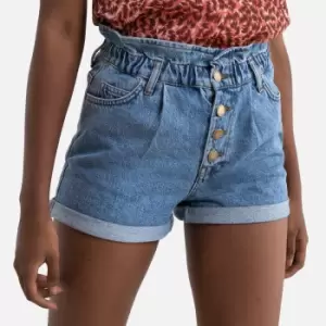 Denim Paperbag Shorts