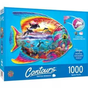 Masterpieces Puzzle Contours Shaped Tropical Fish Shape Puzzle 1000 piece jigsaw puzzle