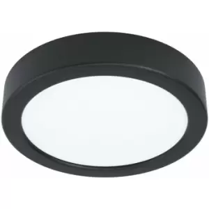 Loops - Wall / Ceiling Light Black 160mm Round Surface Mounted 10.5W LED 3000K