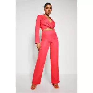 I Saw It First Hot Pink Wide Leg Tailored Trousers - Pink