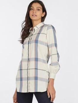 Barbour Lothian Check Shirt - Blue Size 12, Women