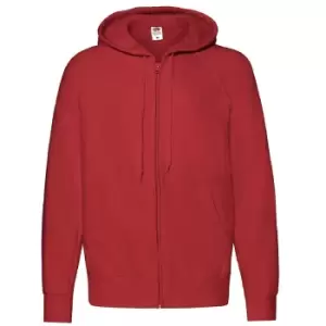 Fruit Of The Loom Mens Lightweight Full Zip Jacket / Hoodie (S) (Red)