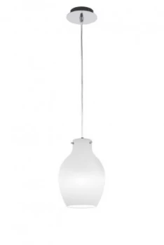 Dome Ceiling Pendant 18cm Round, 1 x E27 (Max 60W), White