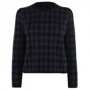 Gant Dogtooth Check Jumper - Evening Blue