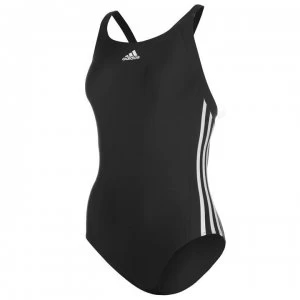 adidas adidas Womens Fit 3-Stripes Swimsuit - Black/White