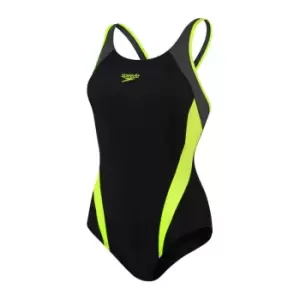 Speedo Logo Swimsuit Womens - Black