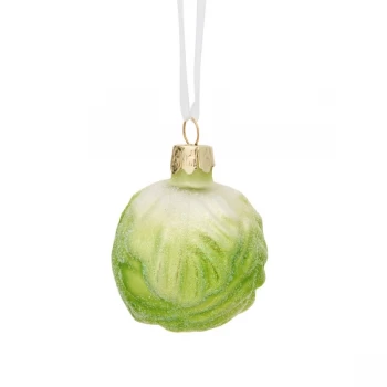 Sass & Belle Fun Food Brussel Sprout Glitter Shaped Bauble