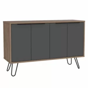 Vegas Large 4 Door Sideboard, Light Oak