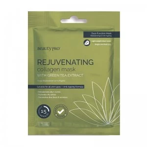 BeautyPro REJUVENATING Collagen Sheet Mask with Green Tea