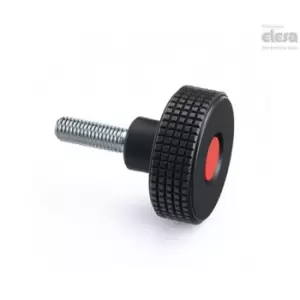 ELESA Diamond knurled knob-MBT.30 P-M6X16-C17 Green