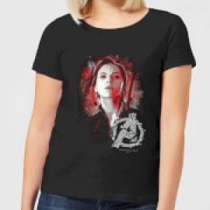 Avengers Endgame Black Widow Brushed Womens T-Shirt - Black - XL