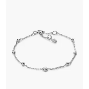 Fossil Womens Elliott Glitz Sterling Bracelet Box Set - Silver