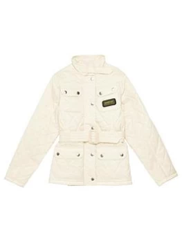 Barbour International Girls Flyweight Quilt Jacket - Ash Pink, Ash Pink, Size 10-11 Years, Women