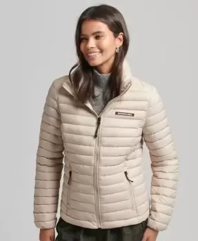 Superdry Womens Tech Core Down Jacket Beige / Feather Grey - Size: 16