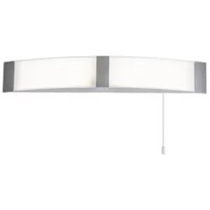 Luminosa Bathroom Wall Lamp c, w Shaver Socket & Pull Switch, 1 x 10W LED, 4000K, 900lm, IP44, Polished Chrome, 3yrs Warranty