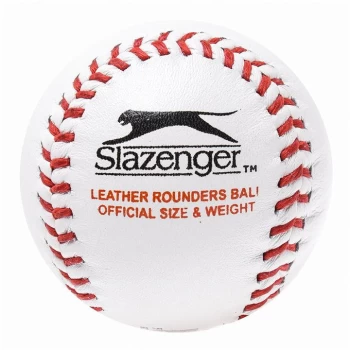 Slazenger Match Leather Baseball - White