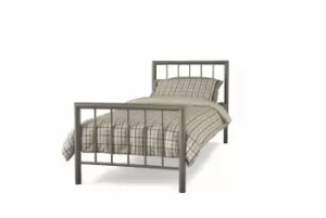 Serene Modena 3ft Single Champagne Metal Bed