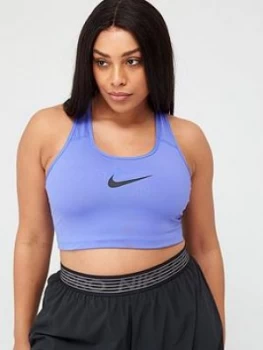 Nike Medium Support Swoosh Sports Bra (Curve) - Sapphire, Sapphire, Size 18-20=1X, Women