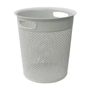 JVL 12L Droplette Waste Paper Bin - Ice Grey