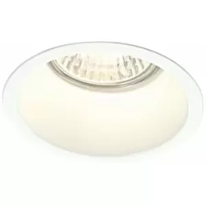 Loops - Fixed Round Recess Ceiling Down Light Gloss White Sunken Flush GU10 Lamp Holder