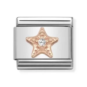 Nomination CLASSIC Rose Gold Symbols Cubic Zirconia Starfish Charm...