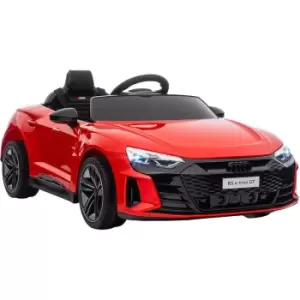 HOMCOM Audi RS e-tron GT Licensed 12V Kids Electric Ride on W/ Remote, Red - Red