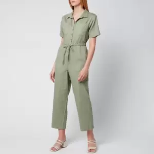 Whistles Womens Tie Detail Jumpsuit - Sage - UK 8