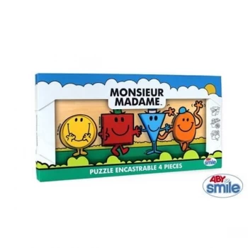 Mr Men Little Miss - wood - 4 pieces wooden puzzle